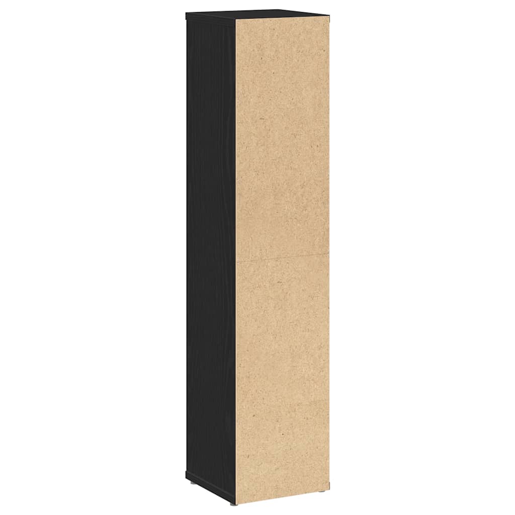 badeværelsesskab med rulleholder 20,5x20x90 cm sort