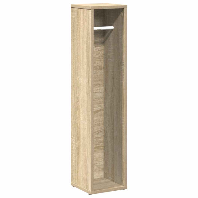 badeværelsesskab med rulleholder 20,5x20x90 cm sonoma-eg