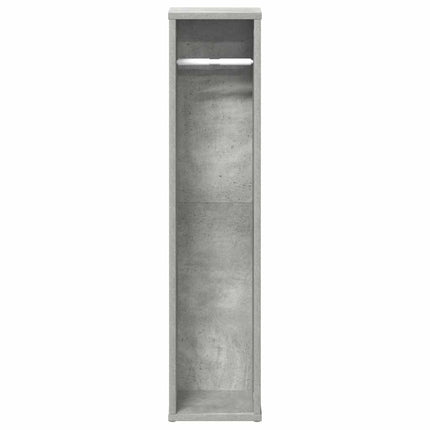badeværelsesskab med rulleholder betongrå 20,5x20x90 cm