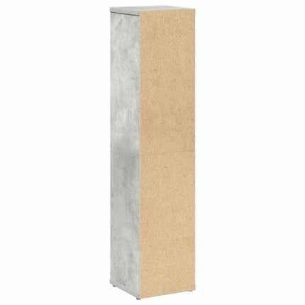 badeværelsesskab med rulleholder betongrå 20,5x20x90 cm