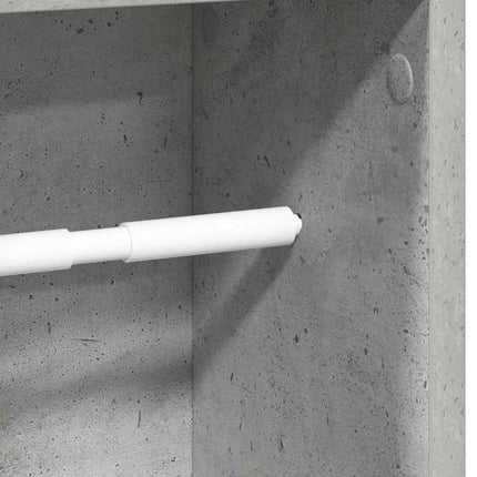 badeværelsesskab med rulleholder betongrå 20,5x20x90 cm