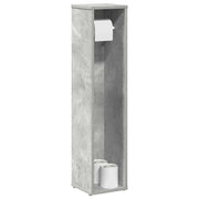 badeværelsesskab med rulleholder betongrå 20,5x20x90 cm