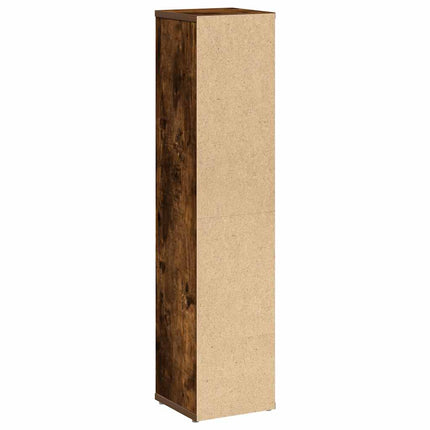 badeværelsesskab med papirholder røget eg 20,5x20x90 cm
