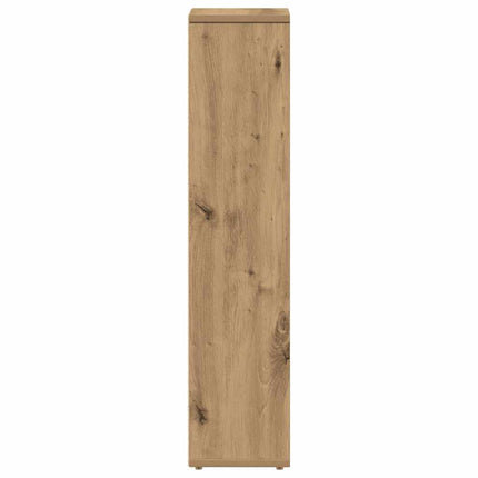 badeværelsesskab med rulleholder håndlavet eg 20,5x20x90 cm