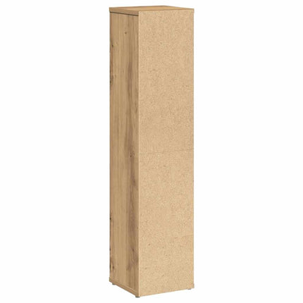 badeværelsesskab med rulleholder håndlavet eg 20,5x20x90 cm
