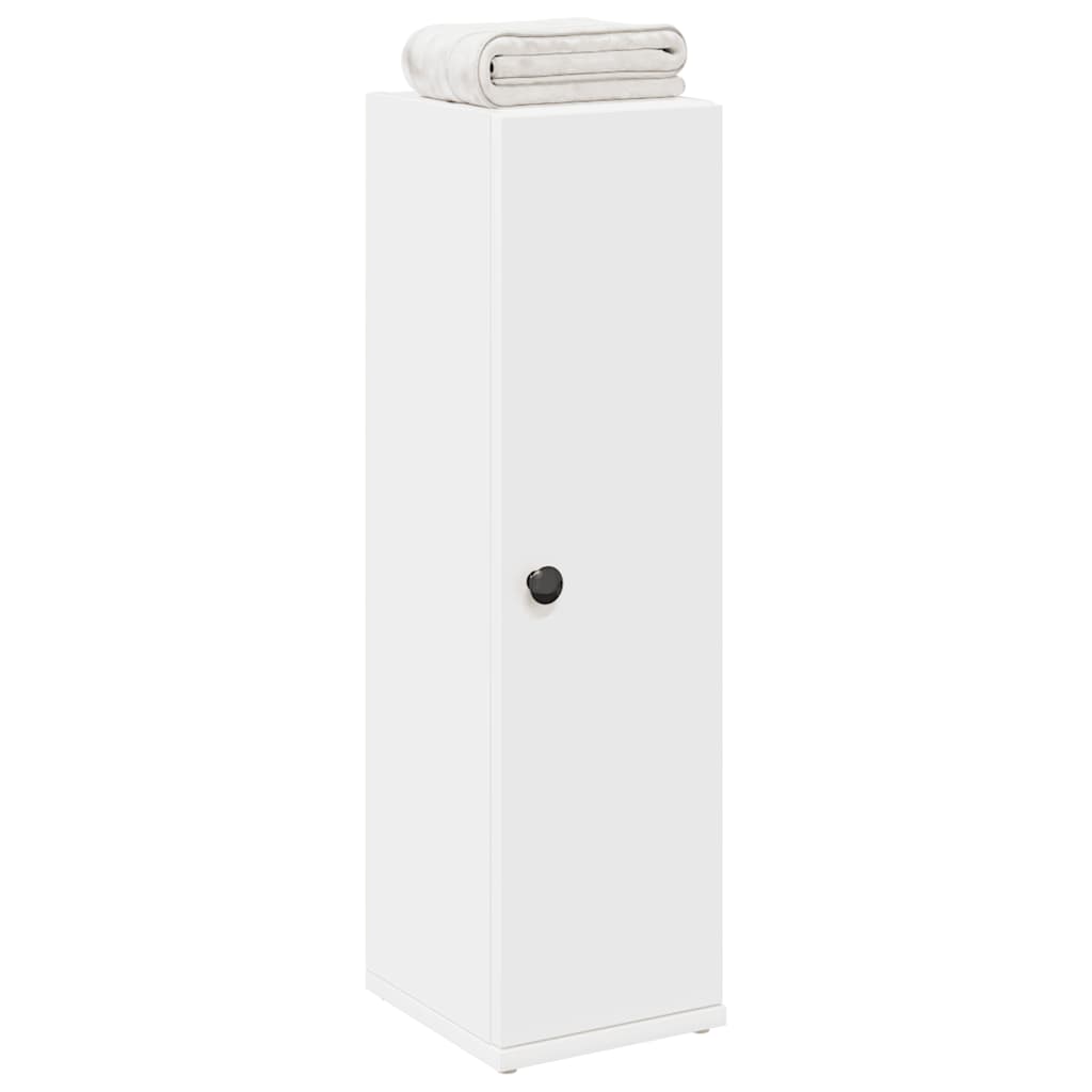 Badeværelsesskab med rulleholder 20,5×22×72 cm - hvid