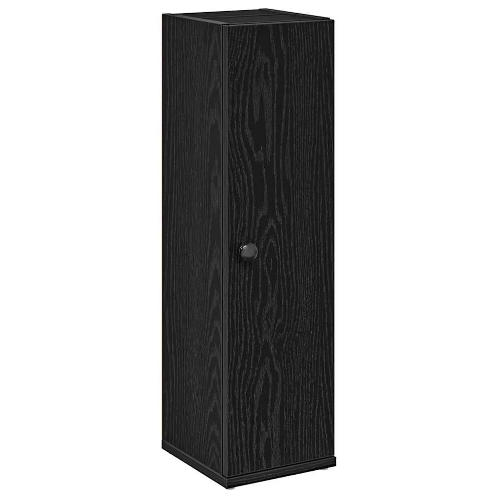 badeværelsesskab med rulleholder 20,5x22x72 cm sort