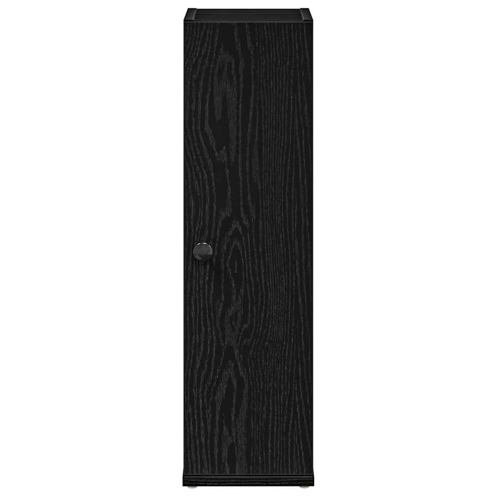 badeværelsesskab med rulleholder 20,5x22x72 cm sort