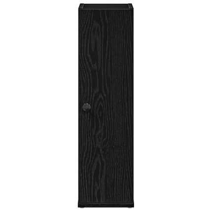 badeværelsesskab med rulleholder 20,5x22x72 cm sort