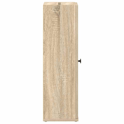badeværelsesskab med rulleholder 20,5x22x72 cm sonoma-eg