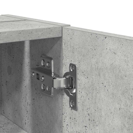 badeværelsesskab med rulleholder 20,5x22x72 cm betongrå