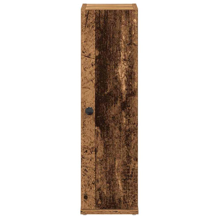 badeværelsesskab med rulleholder 20,5x22x72 cm antikt træ