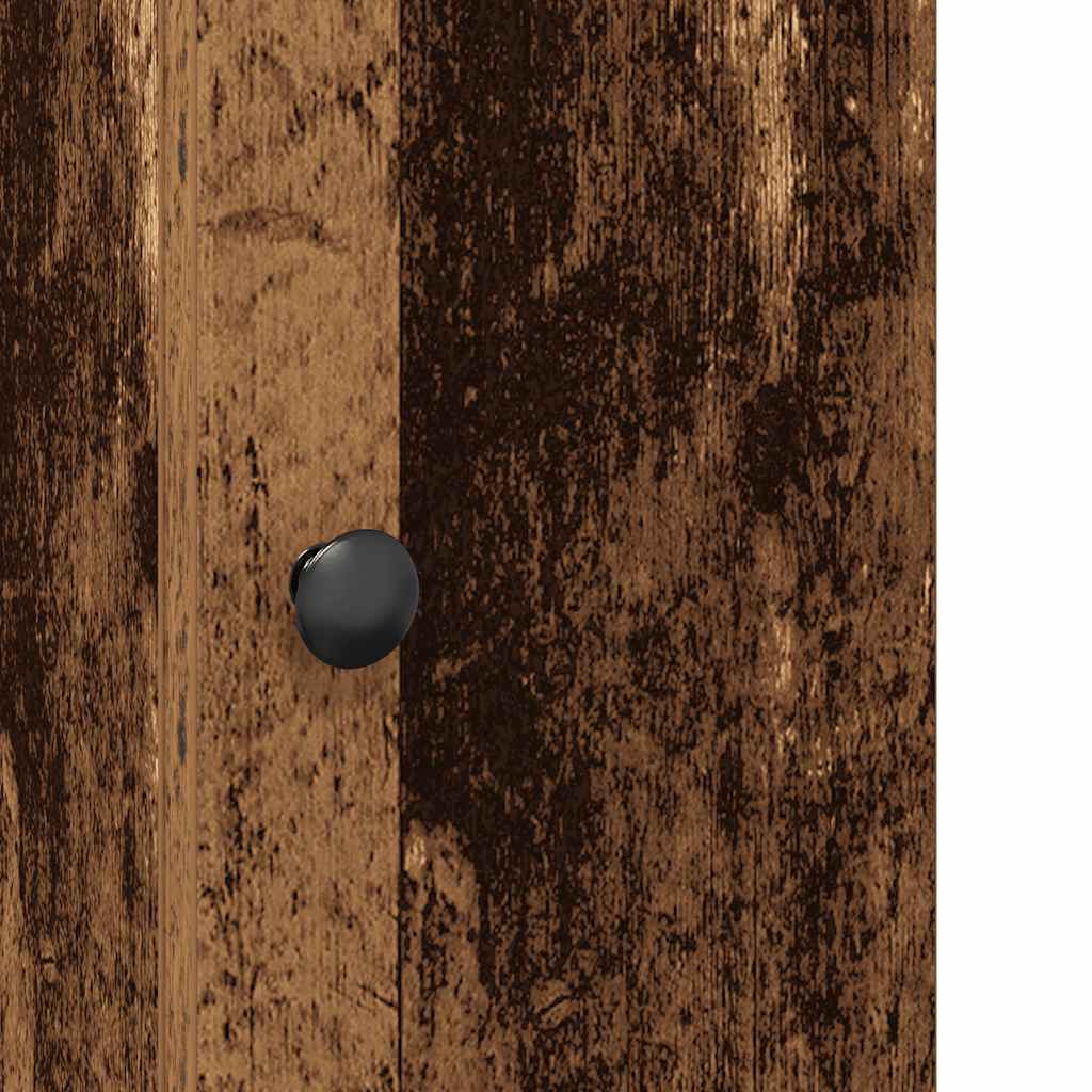 badeværelsesskab med rulleholder 20,5x22x72 cm antikt træ