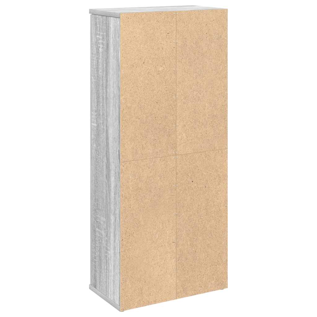 badeværelsesskab med rulleholder 39x22x90 cm grå sonoma-eg