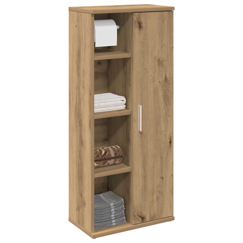 Badeværelsesskab med rulleholder 39 × 22 × 90 cm - kunsteg