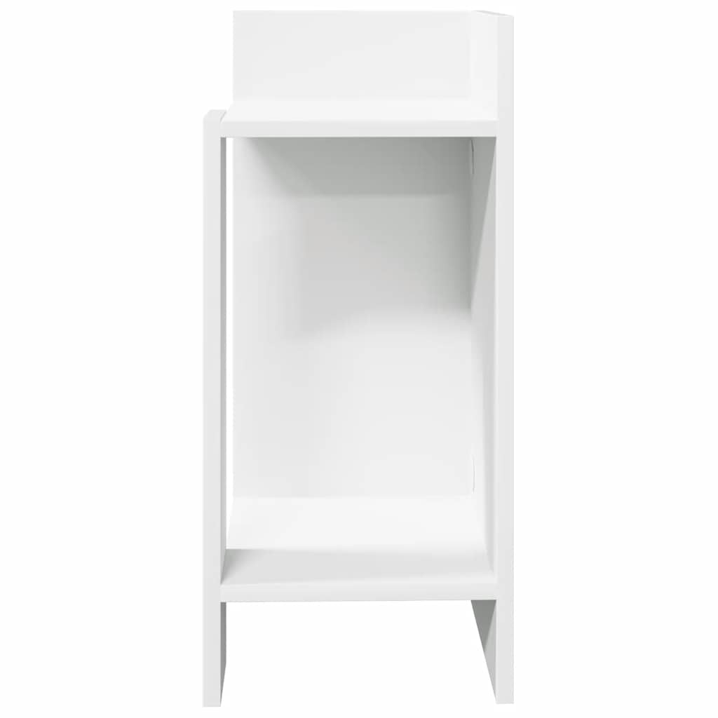 Sideborde 2 stk med reol hvid 25,5x27x60 cm