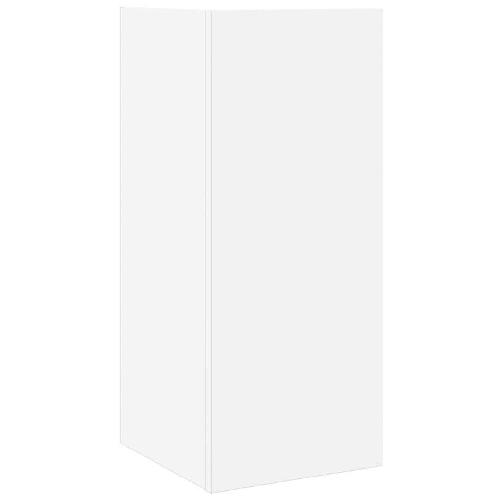 Sideborde 2 stk med reol hvid 25,5x27x60 cm
