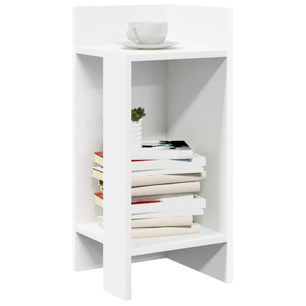Sideborde 2 stk med reol hvid 25,5x27x60 cm