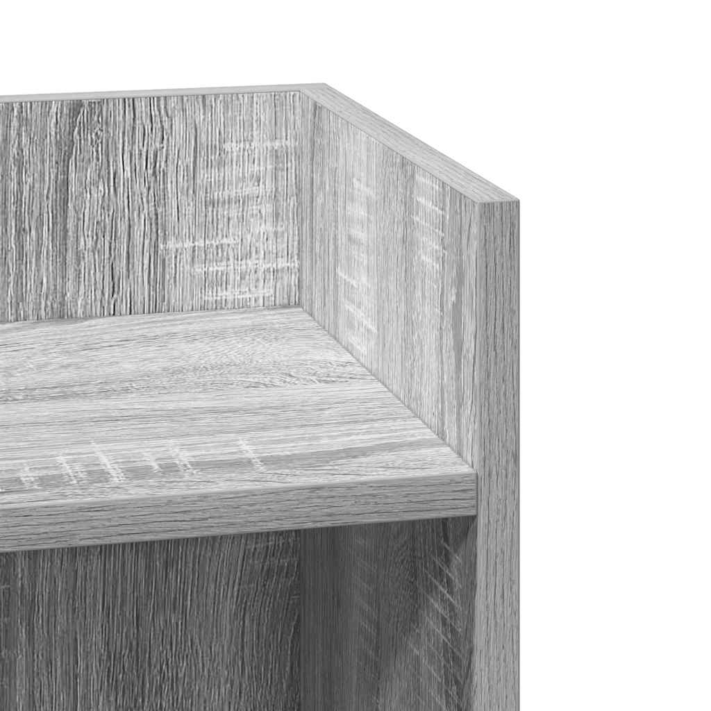 sidebord med hylde sonoma grå 25,5x27x60 cm