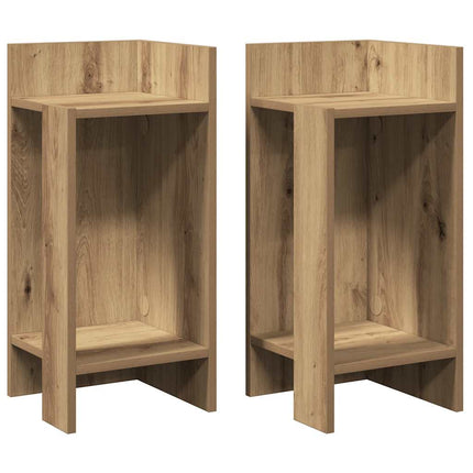 Sideborde 2 stk med reol artisan eg 25,5x27x60 cm