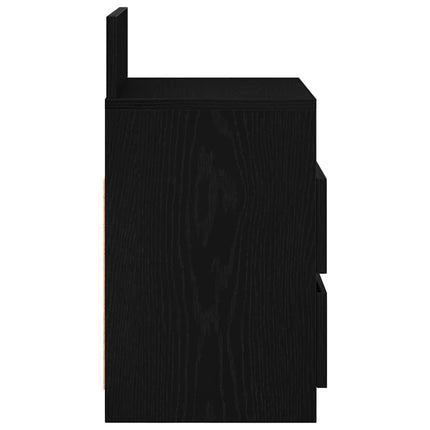 sengeborde 2 stk. med 2 skuffer 40x33x60 cm sort