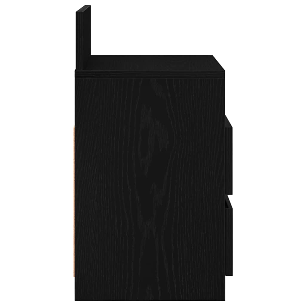 sengeborde 2 stk. med 2 skuffer 40x33x60 cm sort