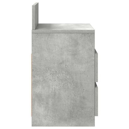 sengeborde 2 stk. med 2 skuffer 40x33x60 cm betongrå