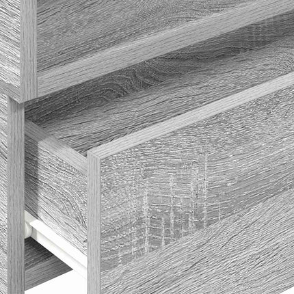 væghængte sengeborde 2 stk. 45x26x28,5 cm grå sonoma-eg