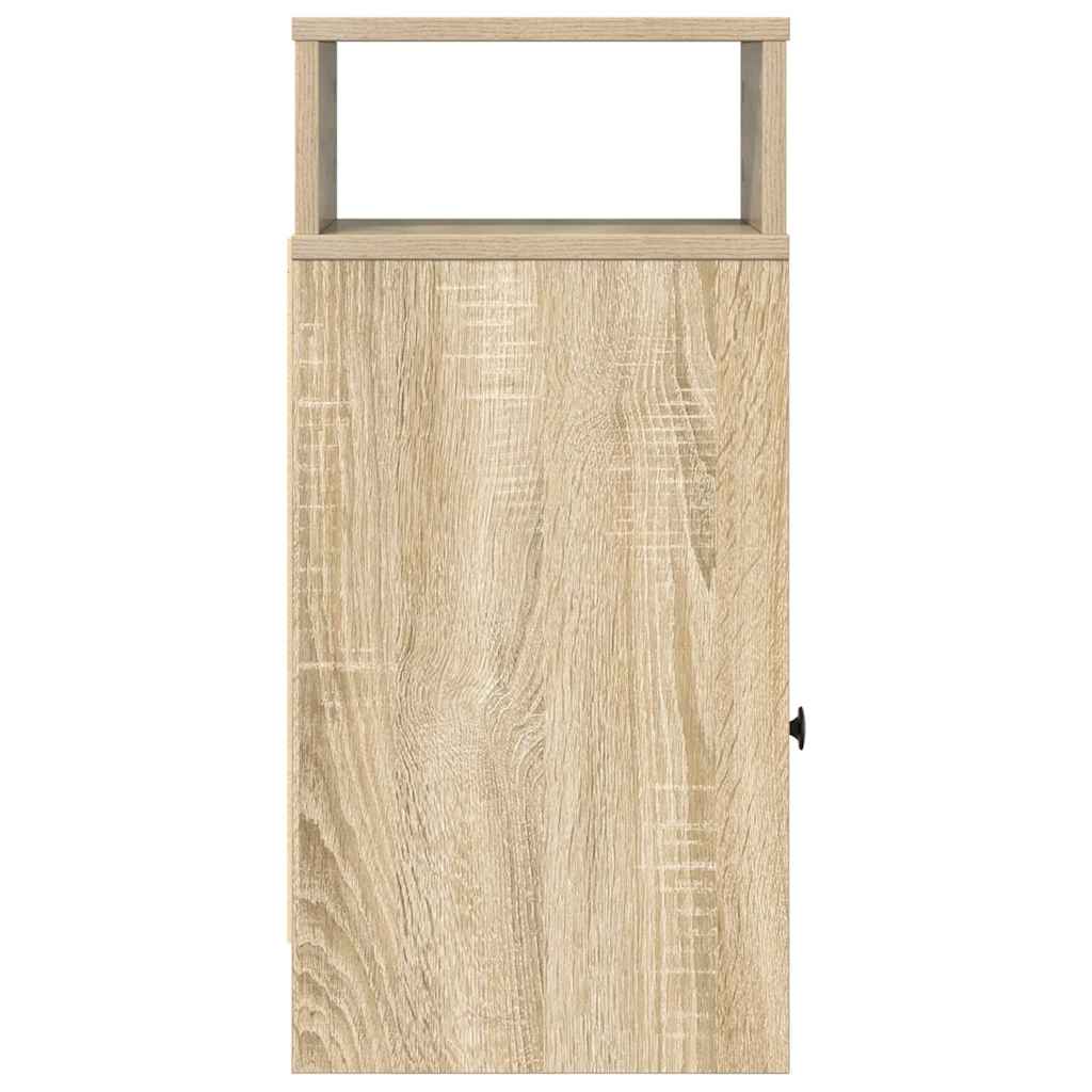 sengebord med skuffe 25x31x66 cm sonoma-eg
