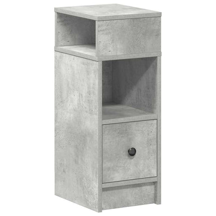 sengebord med skuffe 25x31x66 cm betongrå