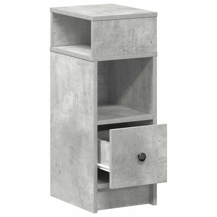 sengebord med skuffe 25x31x66 cm betongrå