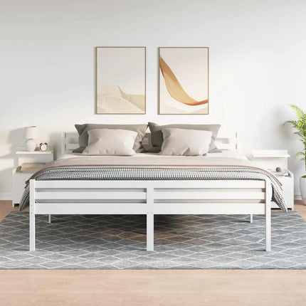 sengeborde 2 stk. med 2 skuffer hvide 40x36,5x62 cm