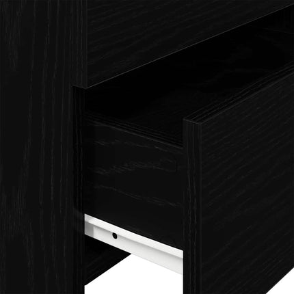 sengeborde 2 stk. med 2 skuffer sort 40x36,5x62 cm