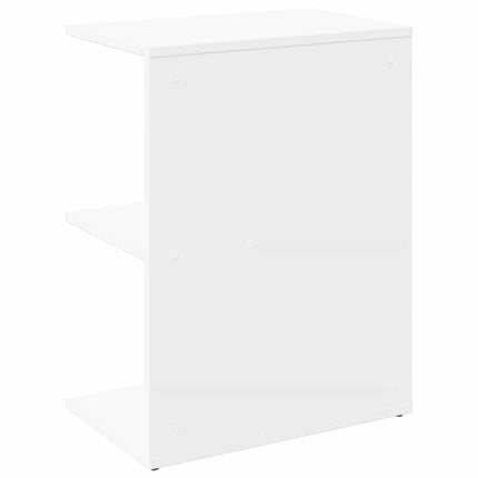 sengebord 46,5x29x61 cm konstrueret træ hvid