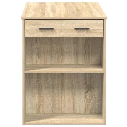 skrivebord med skuffe og hylde 102x62x77,5 cm sonoma-eg
