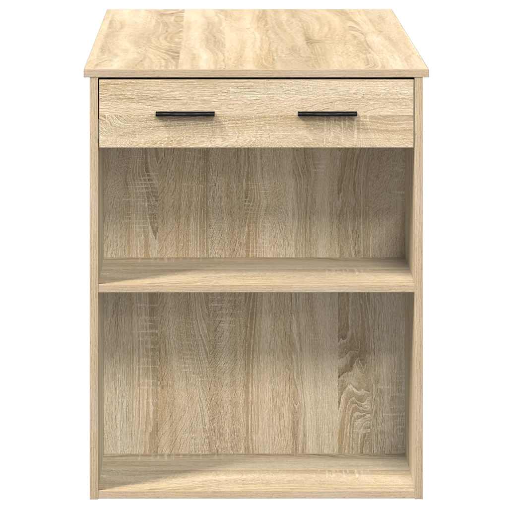 skrivebord med skuffe og hylde 102x62x77,5 cm sonoma-eg