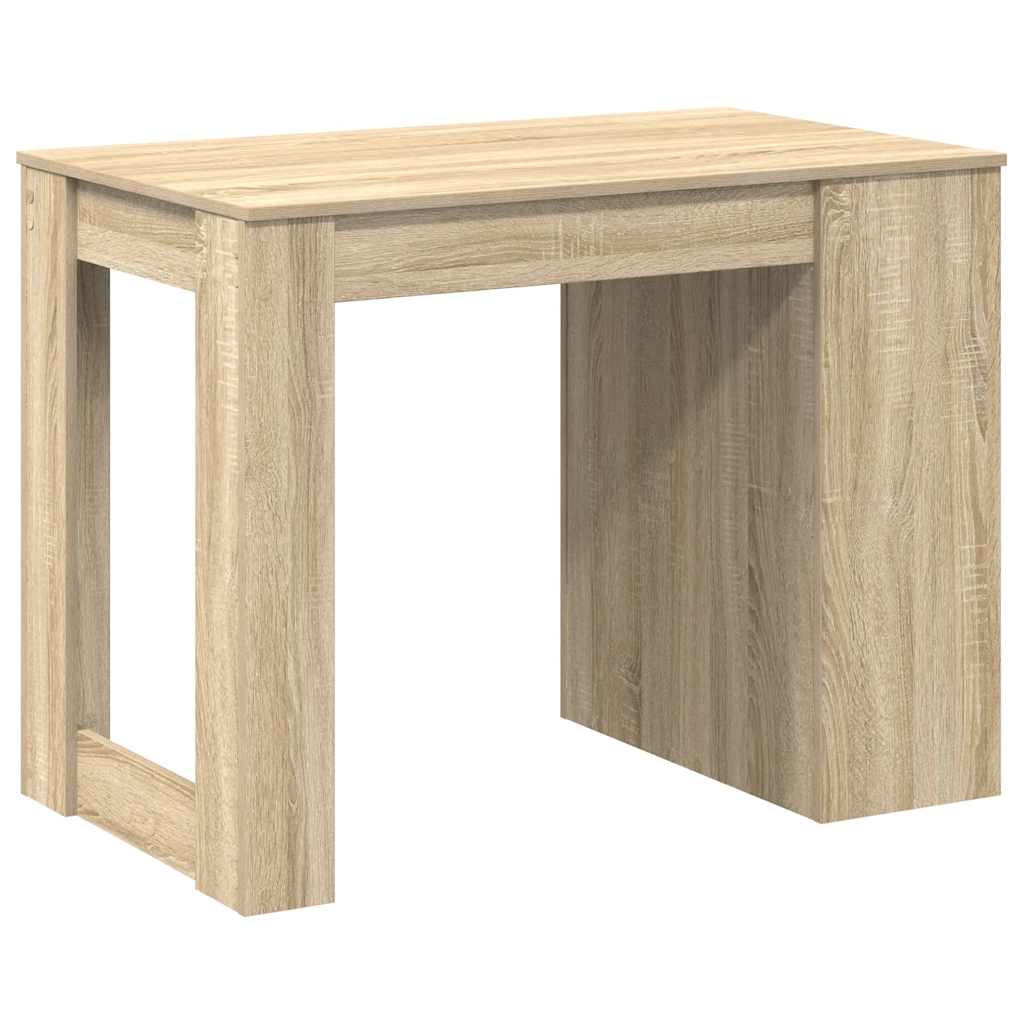 skrivebord med skuffe og hylde 102x62x77,5 cm sonoma-eg