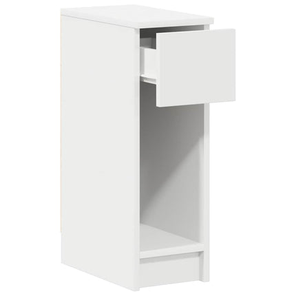 sengebord med skuffe 20x36x60 cm hvid