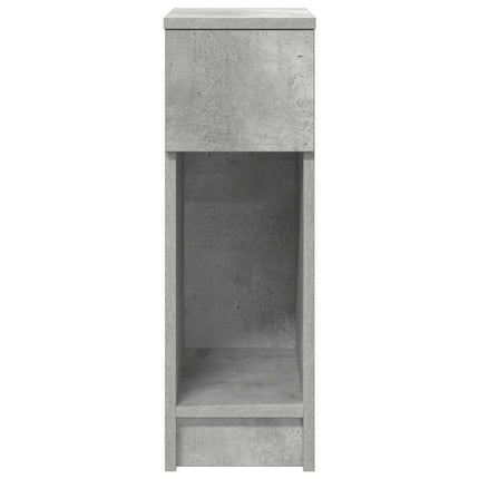 sengebord med skuffe 20x36x60 cm betongrå