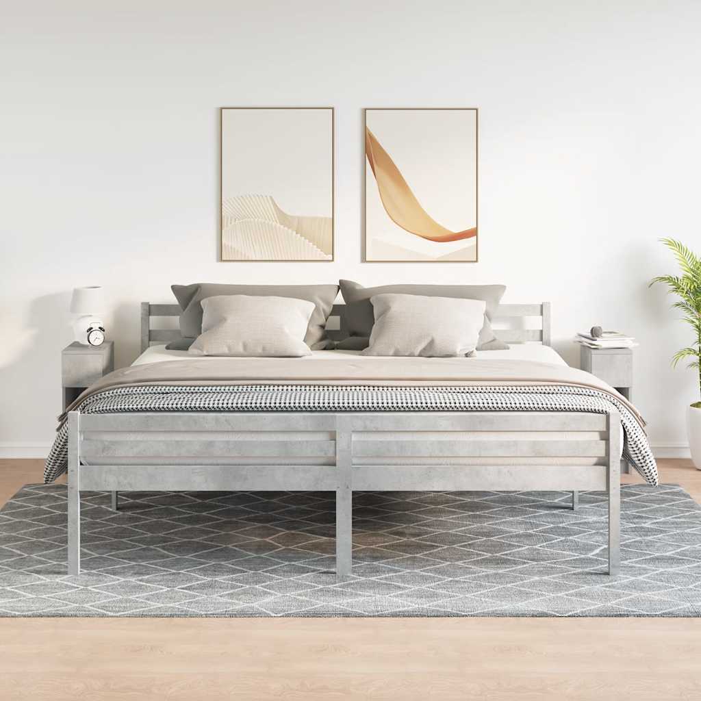 sengeborde med skuffe 2 stk. 20x36x60 cm betongrå