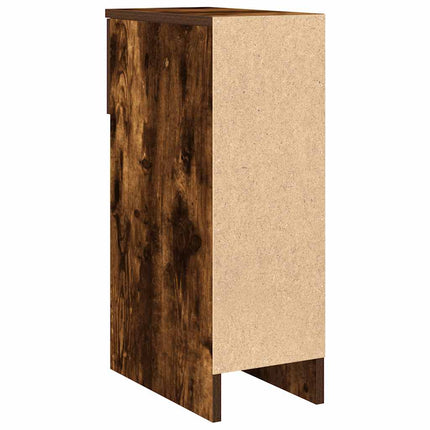 sengebord med skuffe 20x36x60 cm røget egetræsfarve