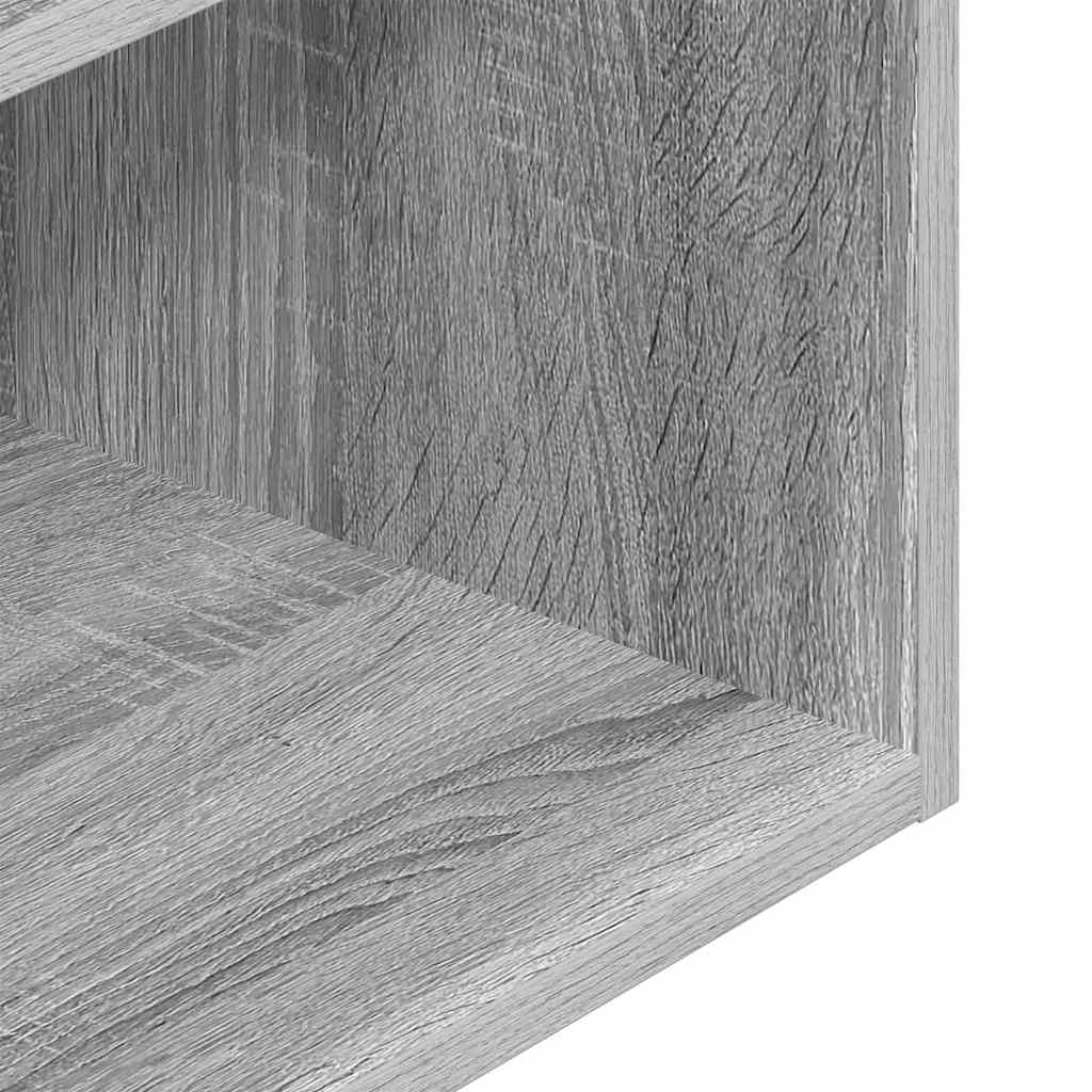 sengebord med skuffe 35x34x66,5 cm grå sonoma-eg