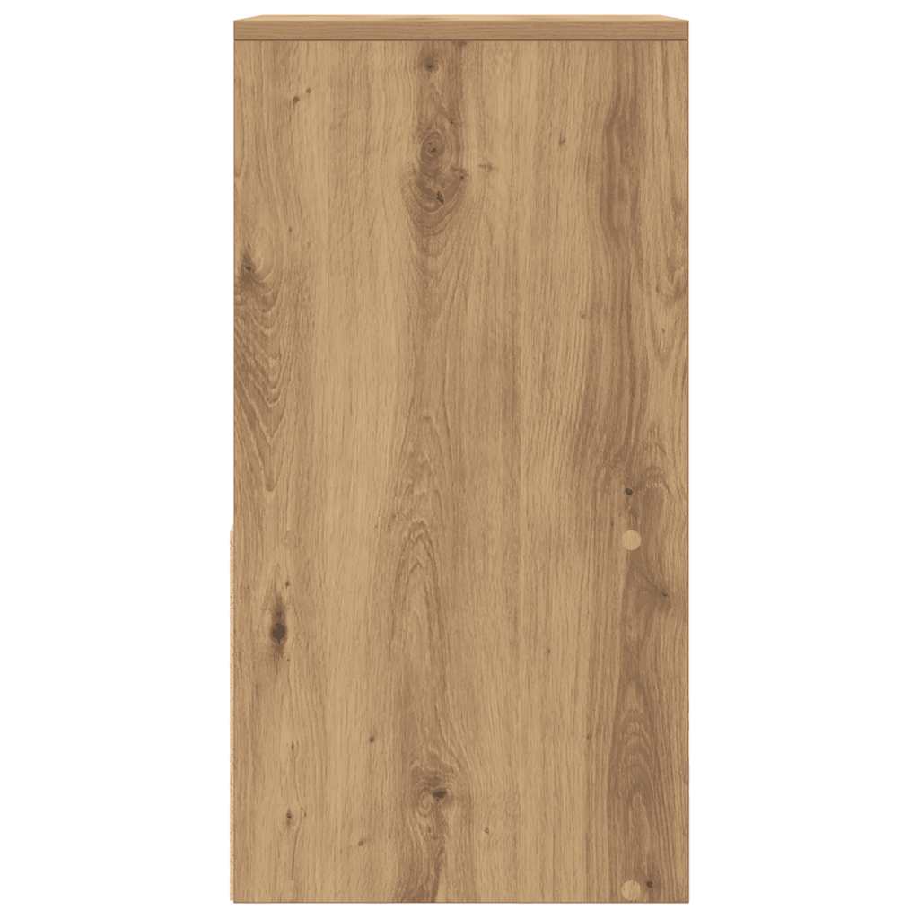 sengeborde med skuffe 2 stk. 35x34x66,5 cm egetræsfarve