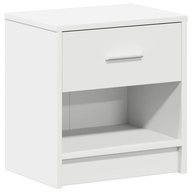 sengebord med skuffe 39x28x41 cm hvid