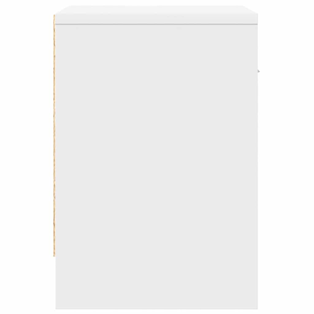 sengeborde 2 stk. med skuffe 39x28x41 cm hvid