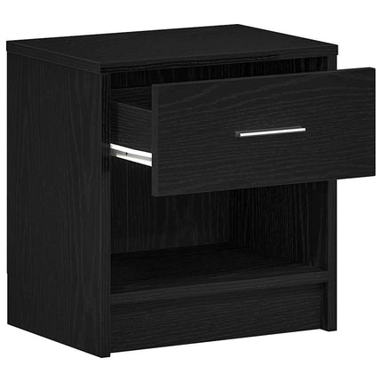 sengebord med skuffe 39x28x41 cm sort