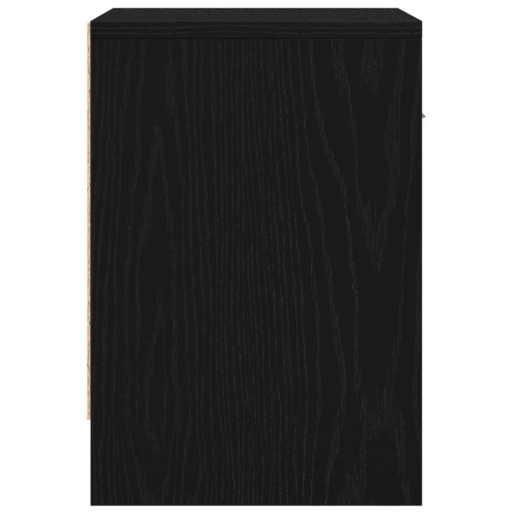 sengebord med skuffe 39x28x41 cm sort