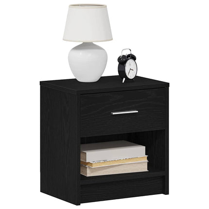 sengebord med skuffe 39x28x41 cm sort