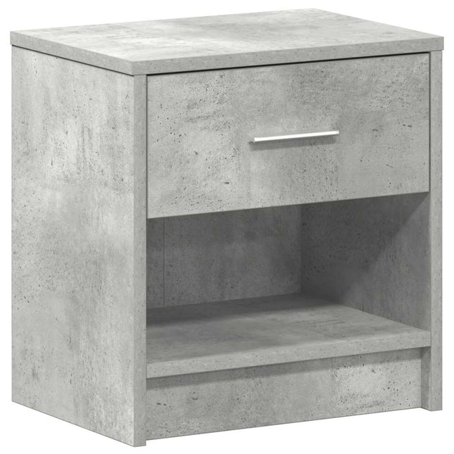 sengebord med skuffe 39x28x41 cm betongrå