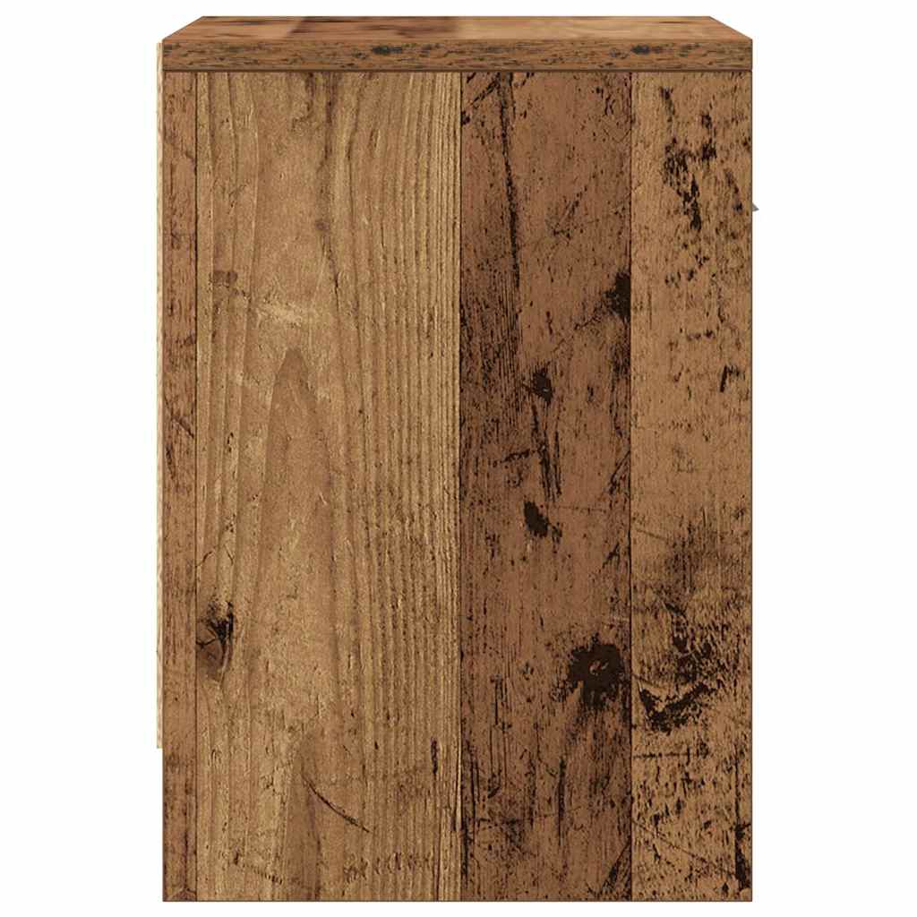 sengeborde 2 stk. med skuffe 39x28x41 cm antikt træ